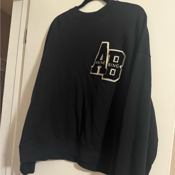 Anine Bing Black Miles Oversized Sweatshirt - Picture 4 of 6